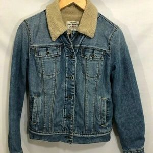 Sherpa lined denim jacket